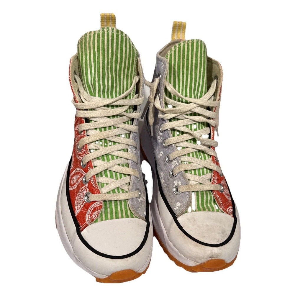 Converse Run Star Hike Bandana Patchwork Chuck Taylor Hightop Platform Size 8.5 - Picture 4 of 11
